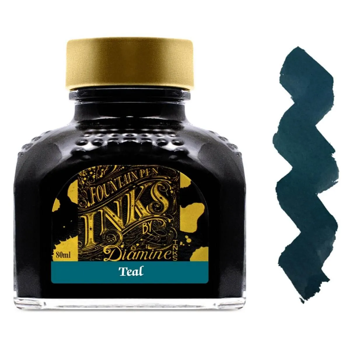 Diamine Fountain Pen Ink Bottle - 80 ml Teal | 7052