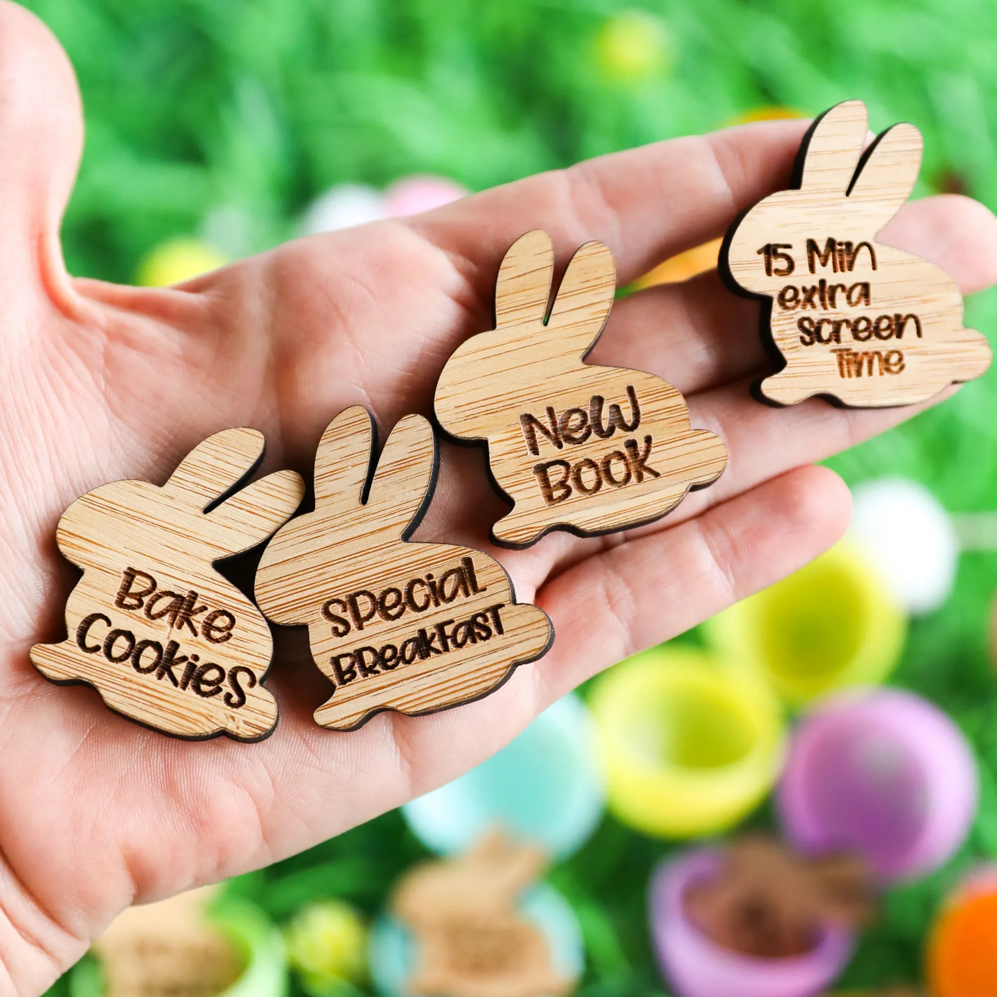 Digital File Easter Egg Filler Bunny Tokens Laser Cutting Files | 40 Designs | Glowforge file, SVG, EPS and PDF Files