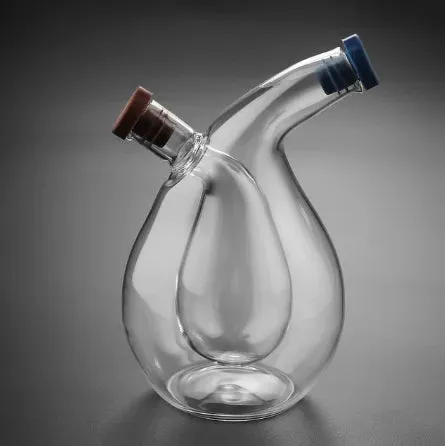 Double Glass Oiler Dual-purpose Glass Bottle Condiment Bottle