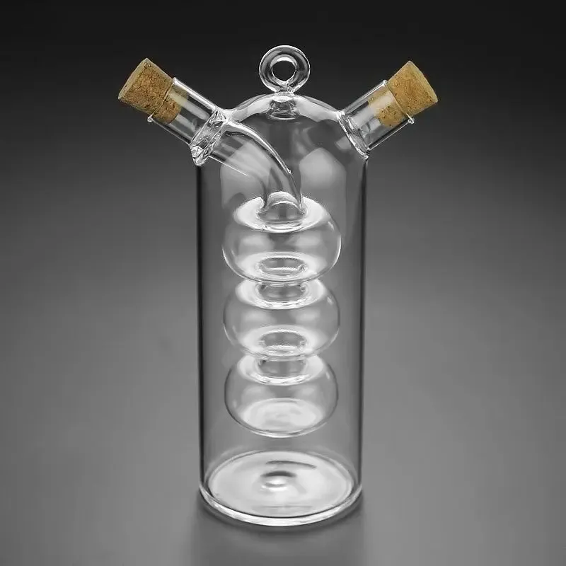 Double Glass Oiler Dual-purpose Glass Bottle Condiment Bottle