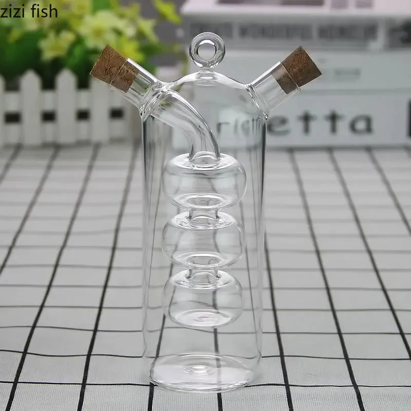 Double Glass Oiler Dual-purpose Glass Bottle Condiment Bottle