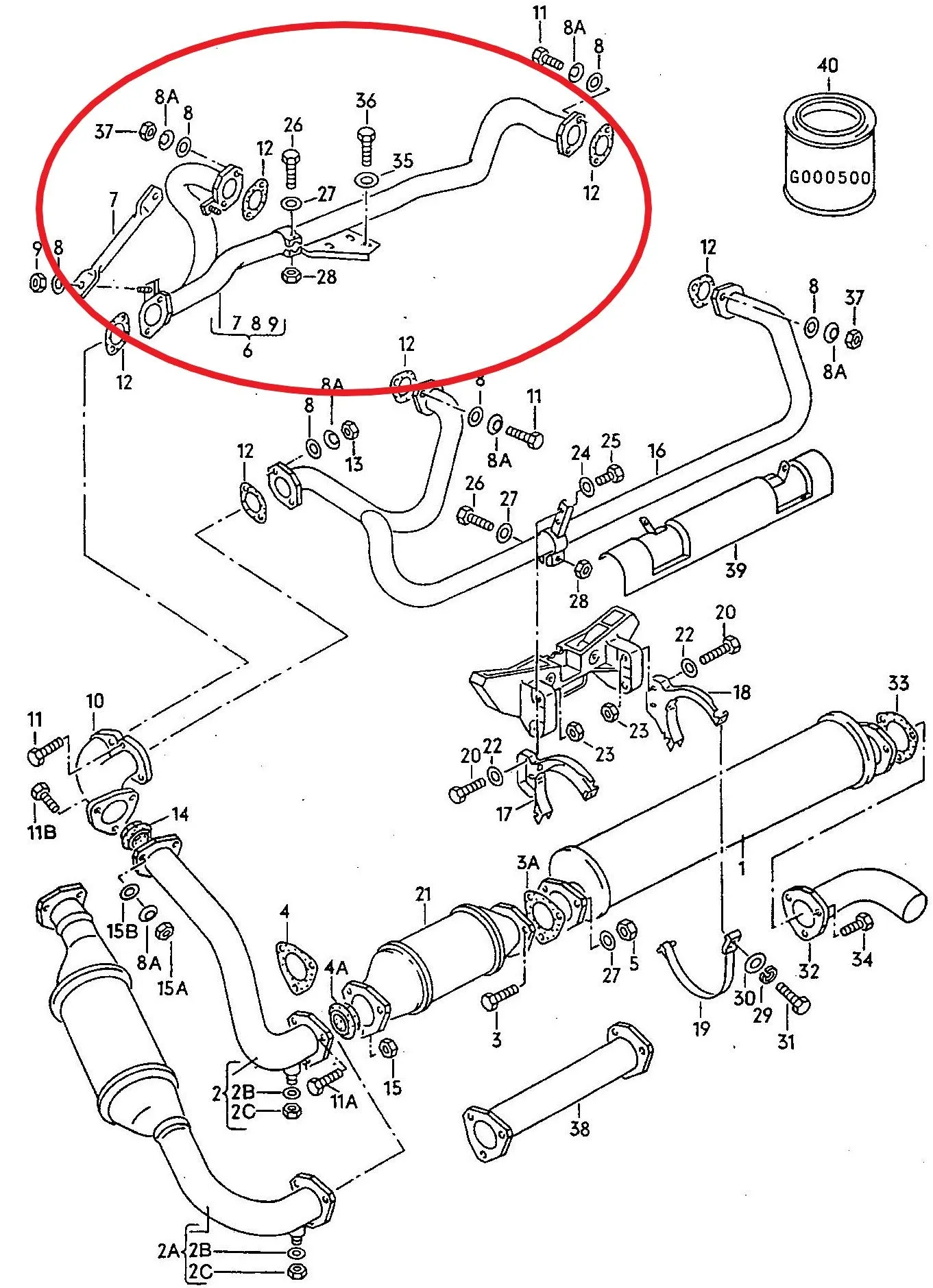 Exhaust Front Crossover Pipe WBX