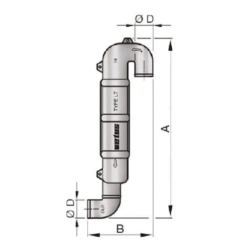 Exhaust Gooseneck - Dim(A): 502 x 135mm