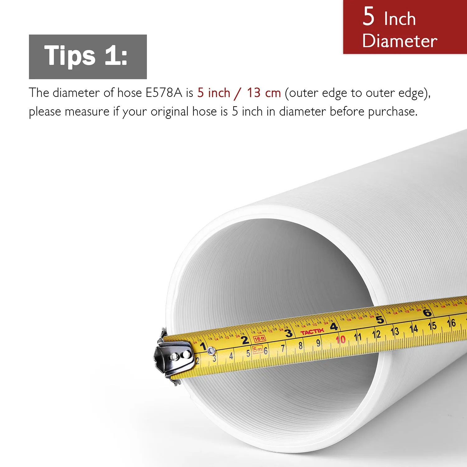 Exhaust Hose for Portable AC - Counter Clockwise