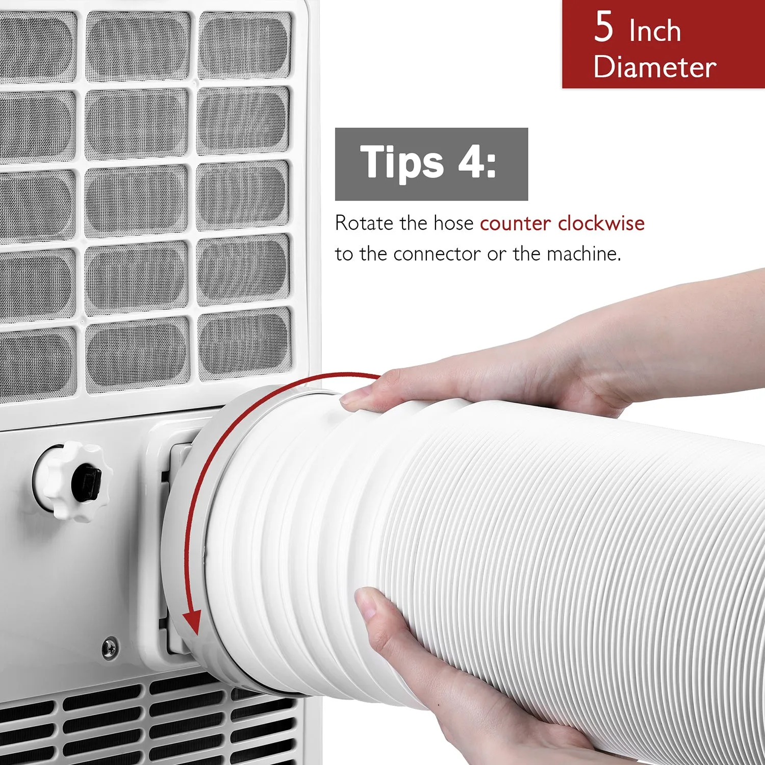 Exhaust Hose for Portable AC - Counter Clockwise