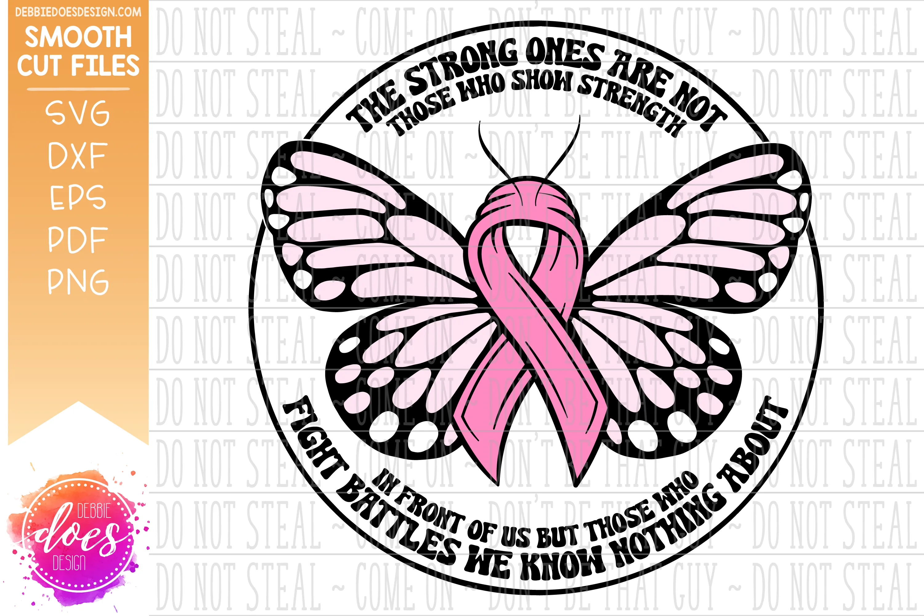 Fight Battles - Awareness Ribbon Butterfly - SVG File