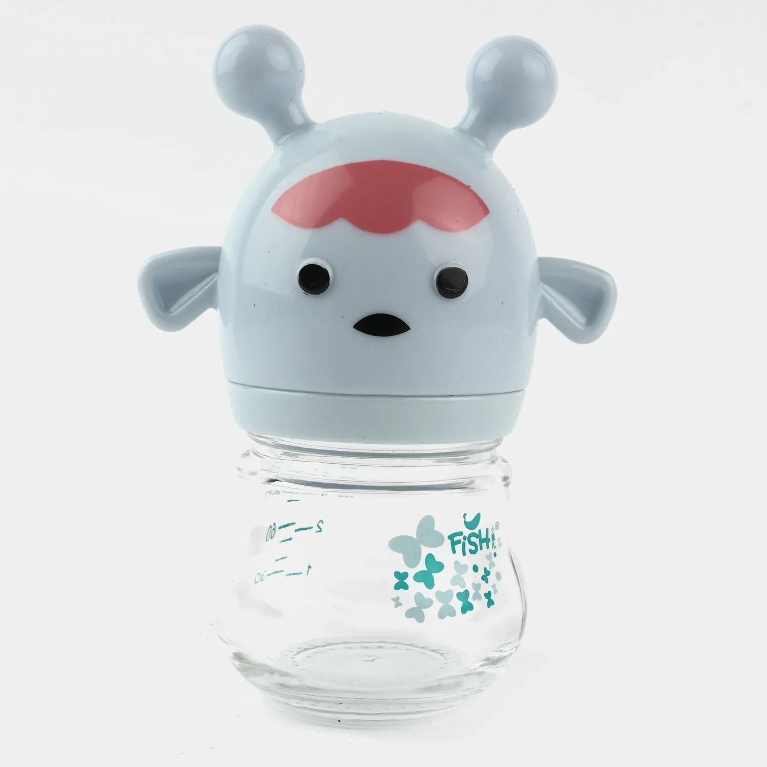 Fish Baby Glass Feeding Bottle 80Ml | Blue