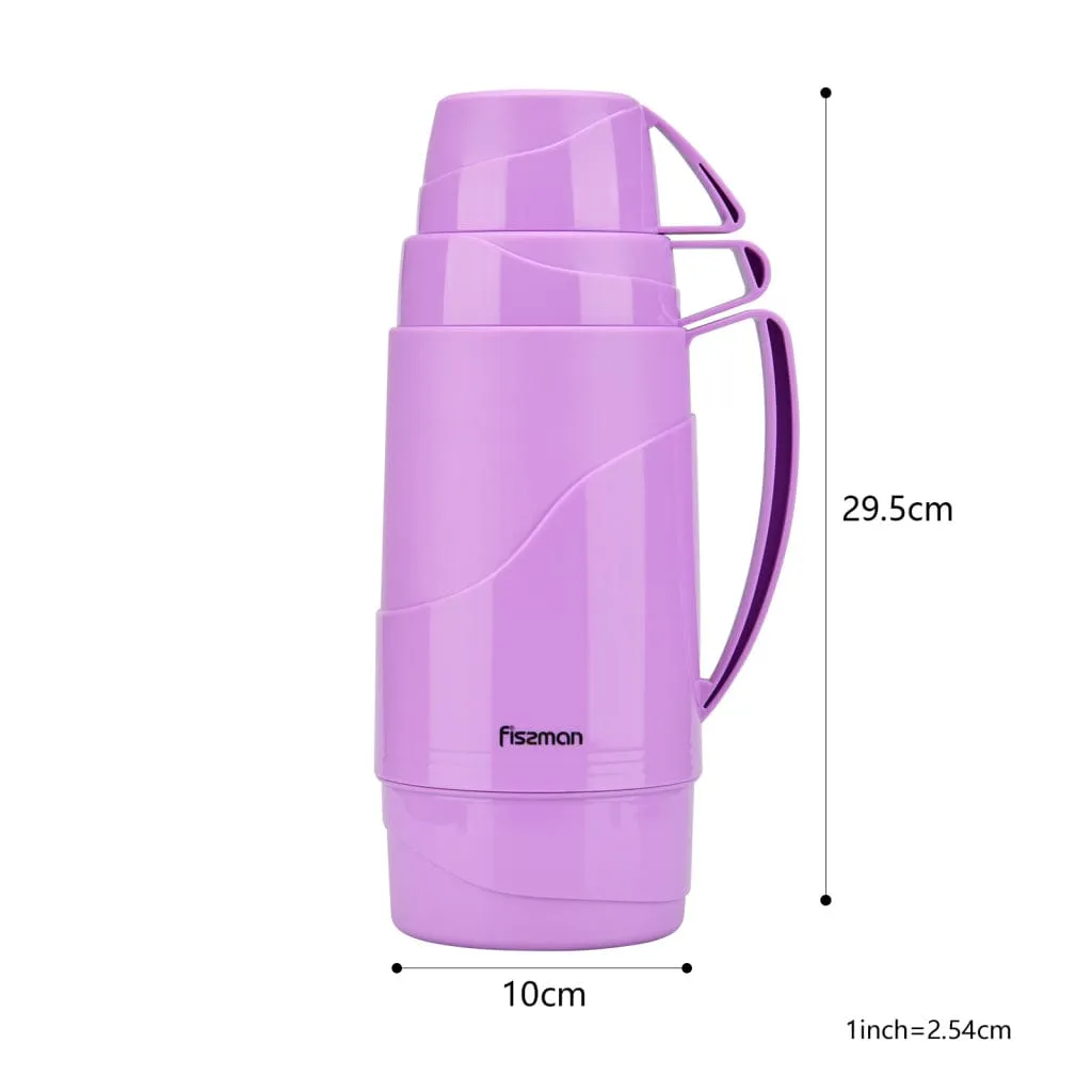 Fissman Portable Stainless Steel Vacuum Flask With Thermal Insulation Purple 1000L