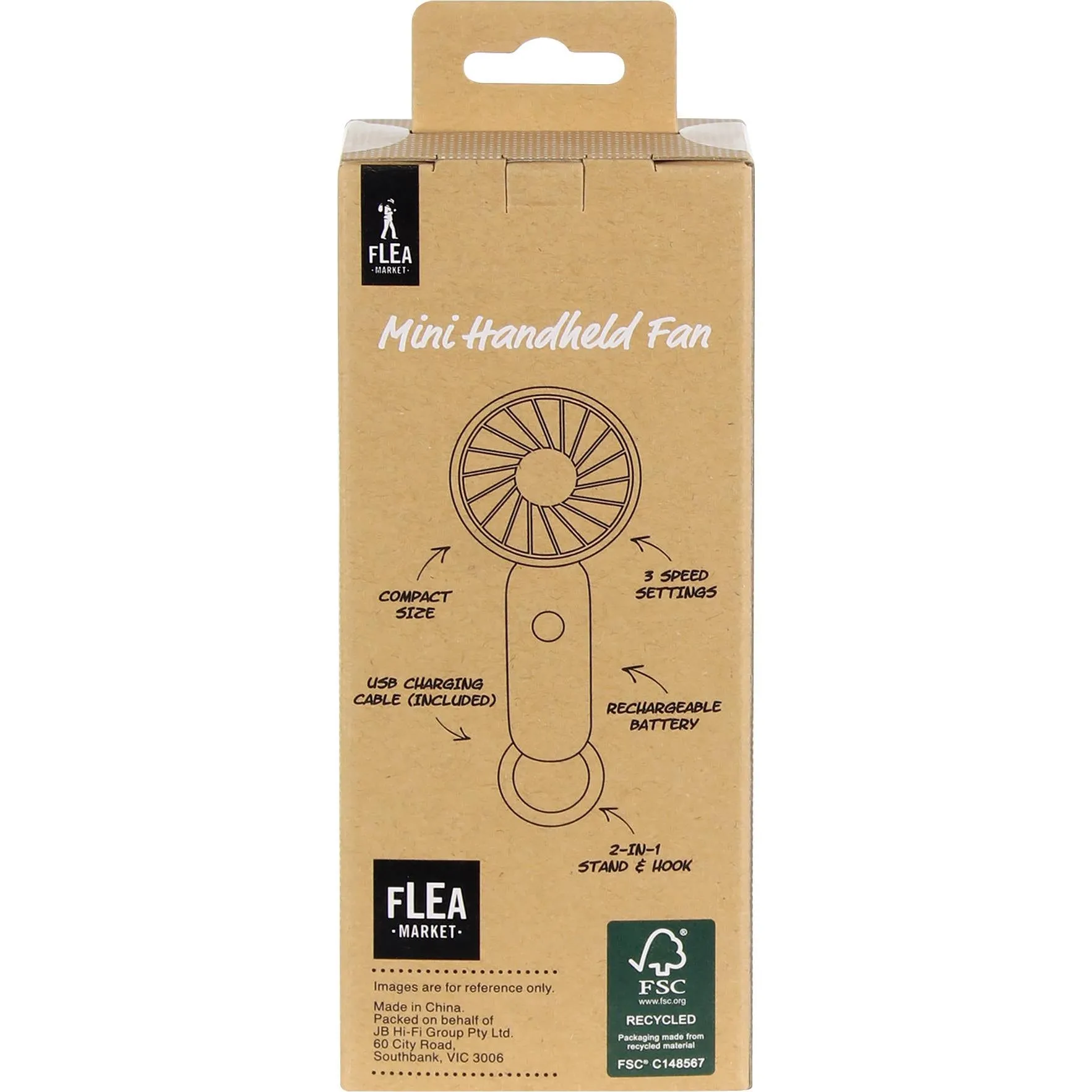 Flea Market Mini Handheld Fan (Lime Green)