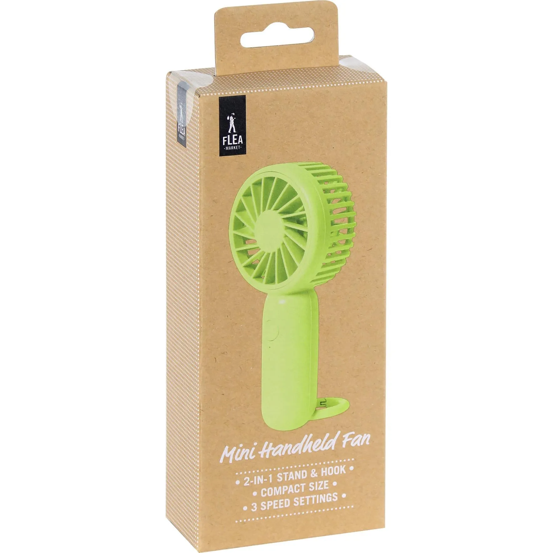 Flea Market Mini Handheld Fan (Lime Green)