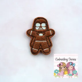 Gingerbread Darth Feltie File - Feltie Design - Christmas Feltie - Machine Embroidery Design - Feltie Designs - Feltie Pattern - Feltie File