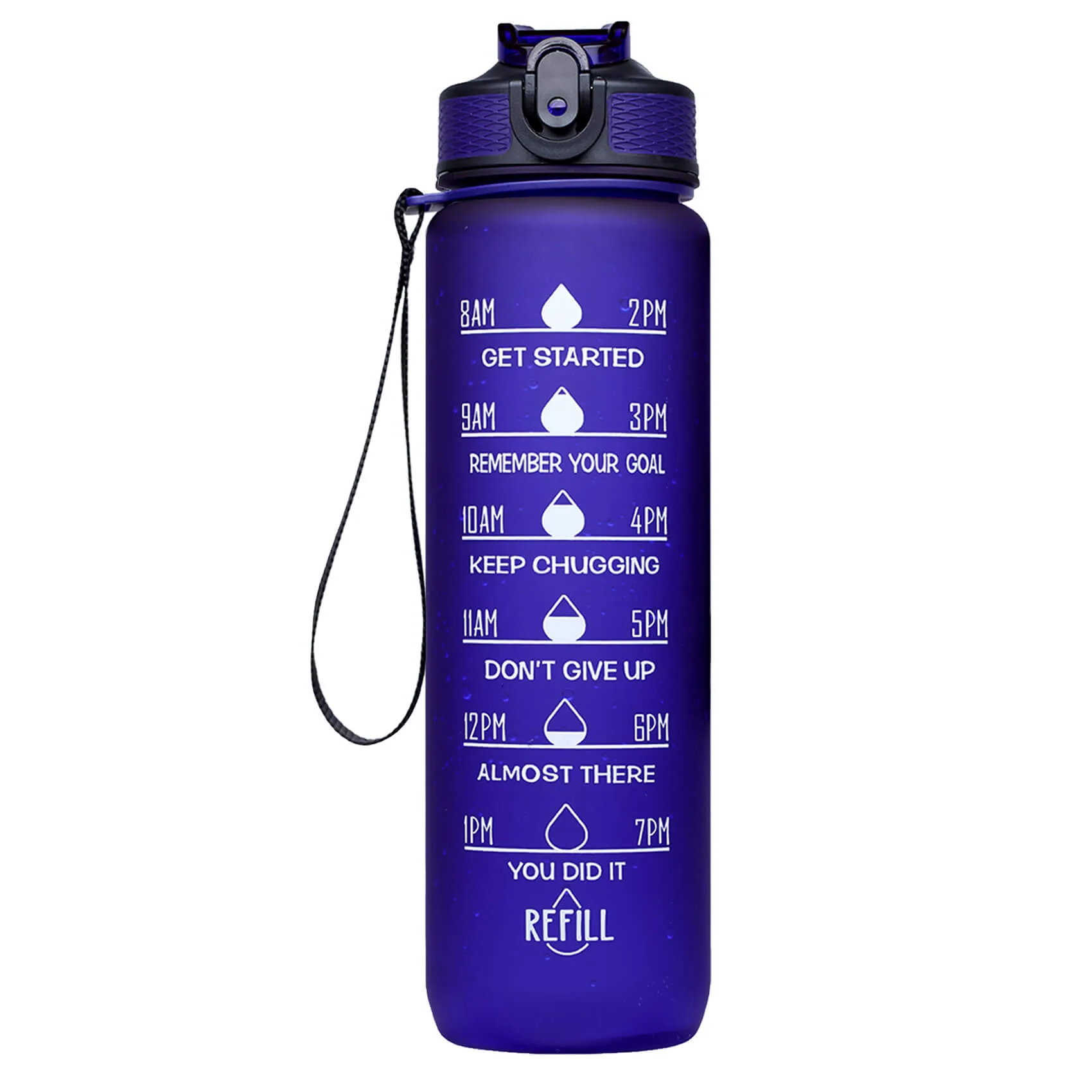 Giotto 32oz BPA Free Sports Water Bottle with Time Marker & Straw