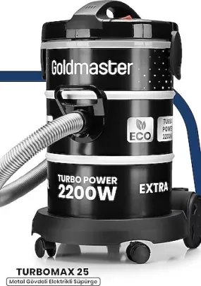 Gold Master Vacuum Cleaner, Black, 25 Lit