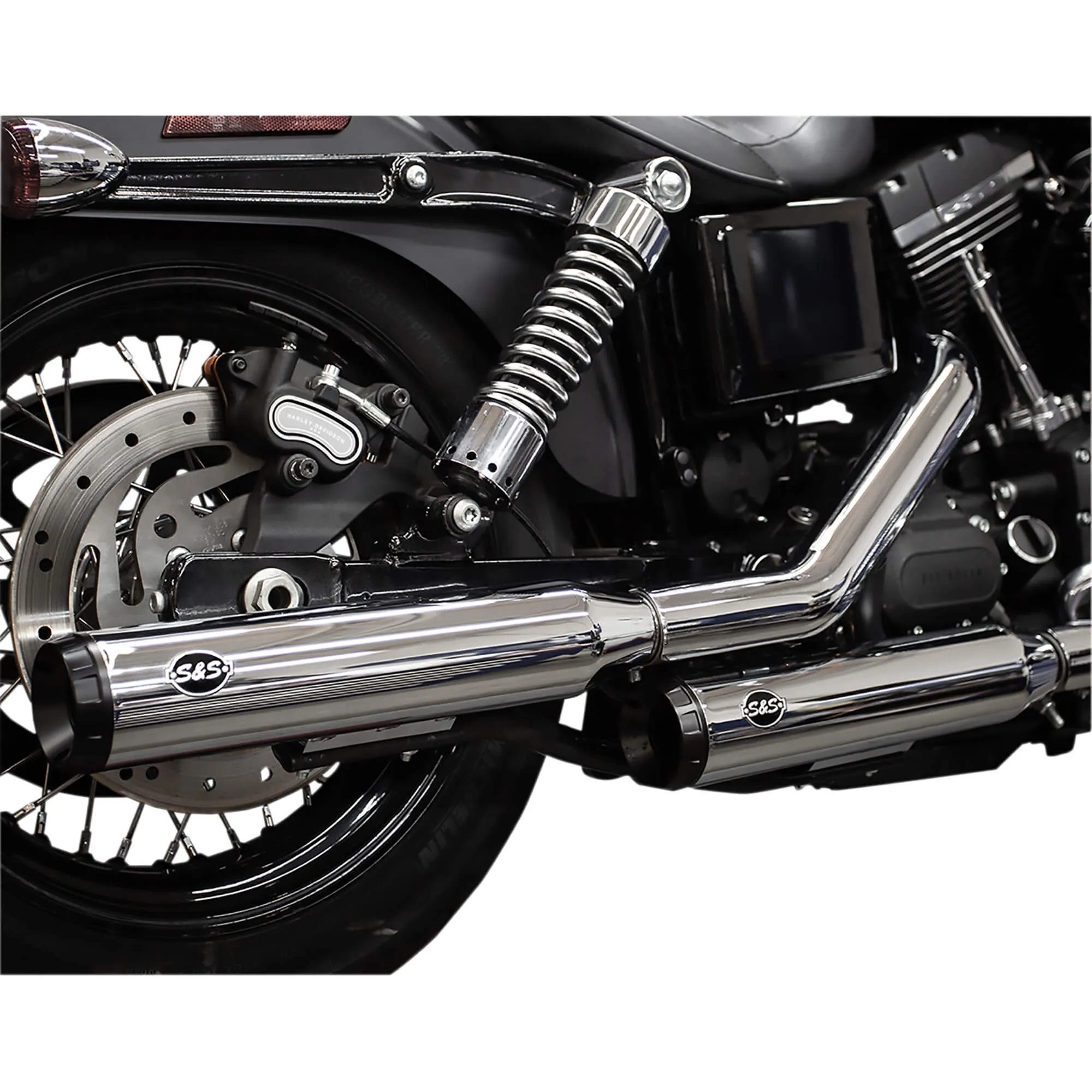 Grand National Slip-On Mufflers - Chrome - 1999-2017 Harley-Davidson FXD/FXDWG