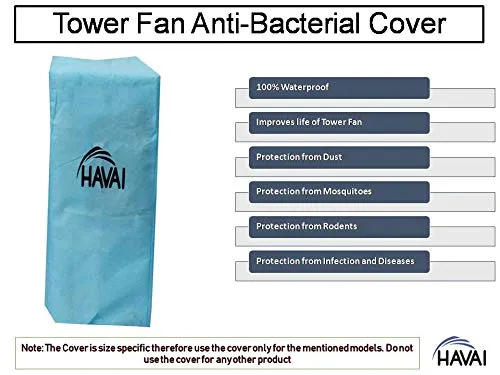 HAVAI Anti Bacterial Cover Suitable for iBELL Tower Fan - Water Resistant. Cover Size(LXBXH) cm:35.5 X 32.5 X 82.5