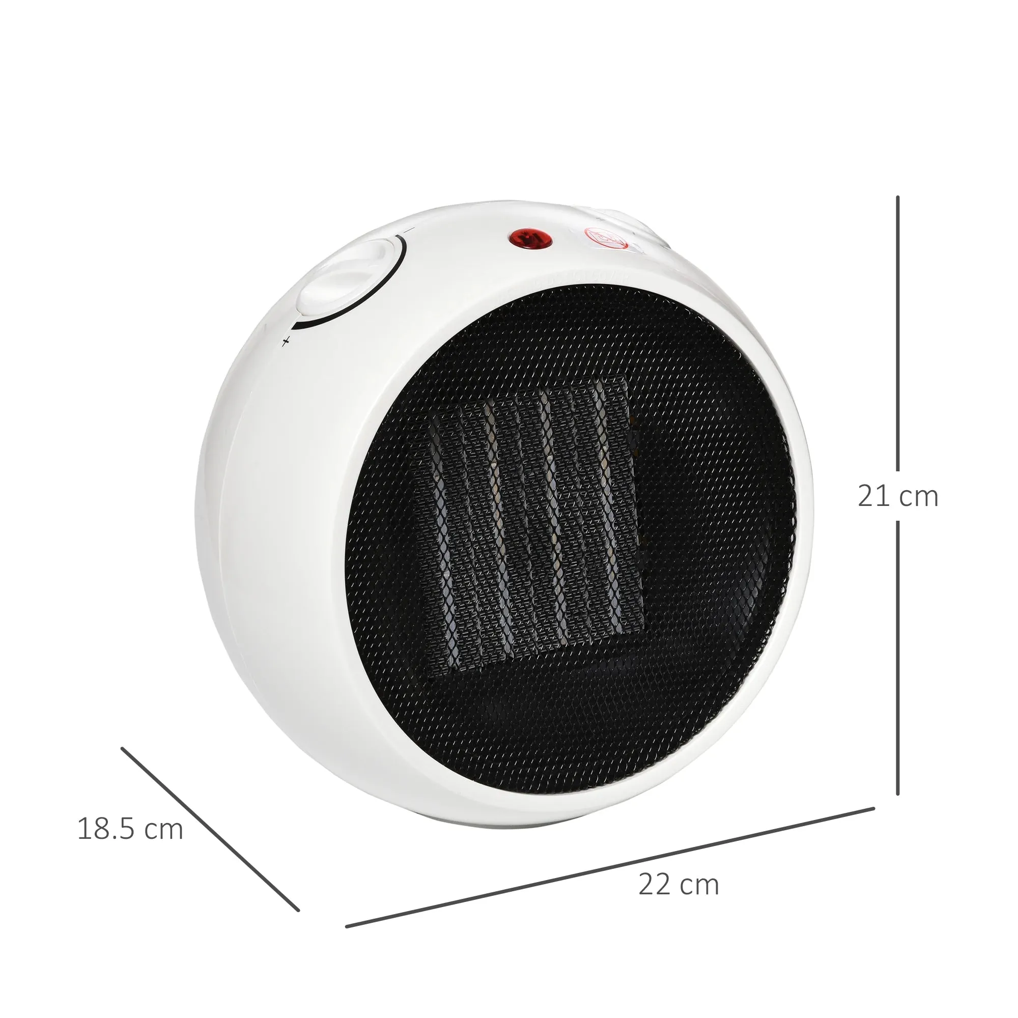 HOMCOM 1.5kW Small Table Top Heater