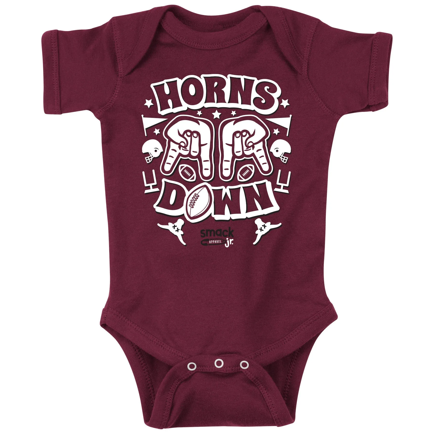 Horns Down Baby Apparel for Texas A&M College Fans (NB-7T)