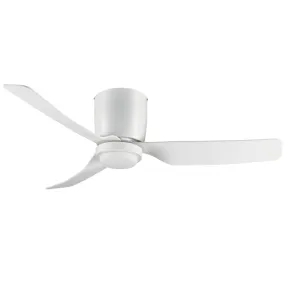 Hugger Low Profile Ceiling Fan by Fanco with LED Light – White 48″