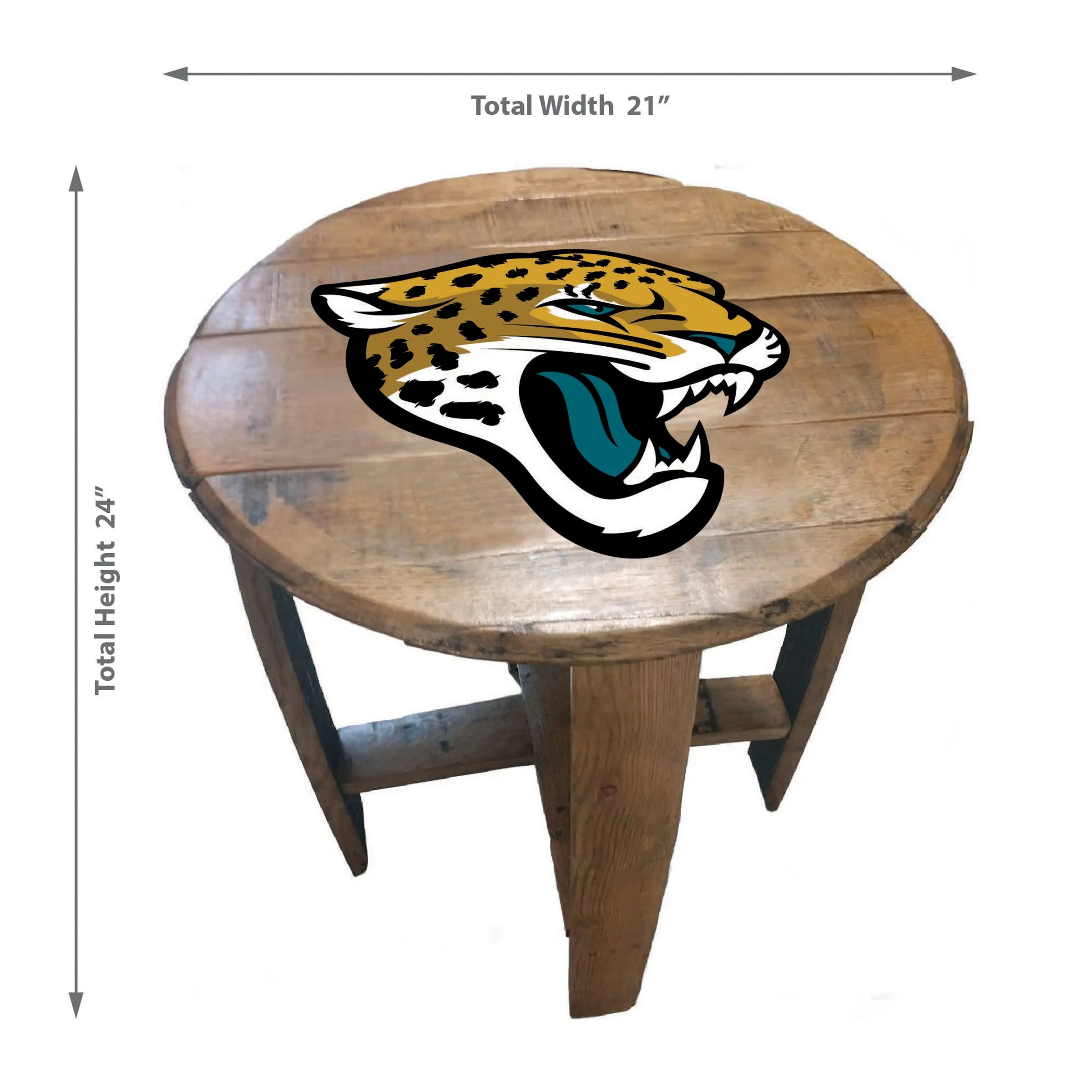 Imperial Jacksonville Jaguars Oak Barrel Table