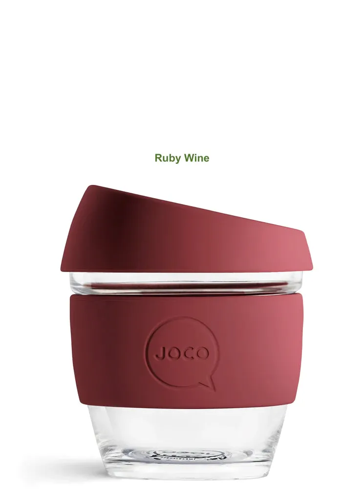 JOCO Reusable Glass Coffee Cup 8oz.