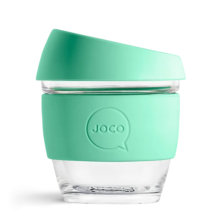 JOCO Reusable Glass Coffee Cup 8oz.