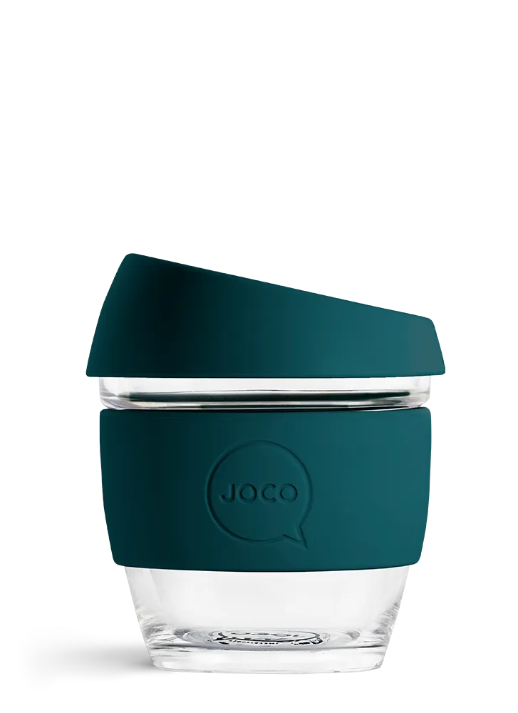 JOCO Reusable Glass Coffee Cup 8oz.