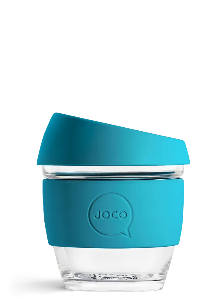 JOCO Reusable Glass Coffee Cup 8oz.