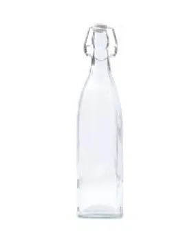 Kates Square Glass Water Bottle 1L