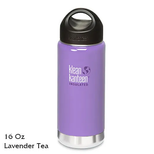 Klean Kanteen Insulated Stainless-Steel Wide-Mouth Bottle with Loop-Top Cap - 16 fl. oz.