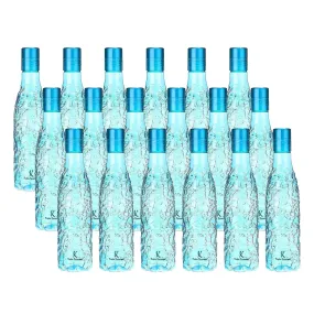 Kuber Industries Set of 6 Plastic Water Bottle | 1 Litre Round Plastic Water Bottle | Refrigerator Safe and BPA free PET Water Bottle |Perfect For School College Work Gym | Pack of 3 | Blue