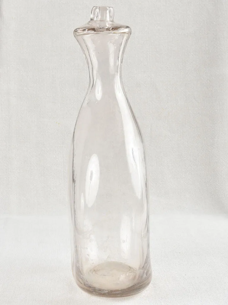 Large lambs milk bottle with clear glass 12¼"