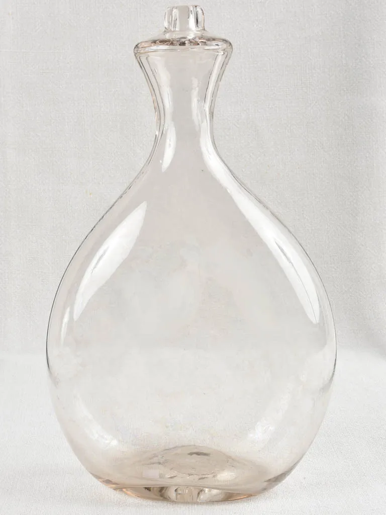 Large lambs milk bottle with clear glass 12¼"