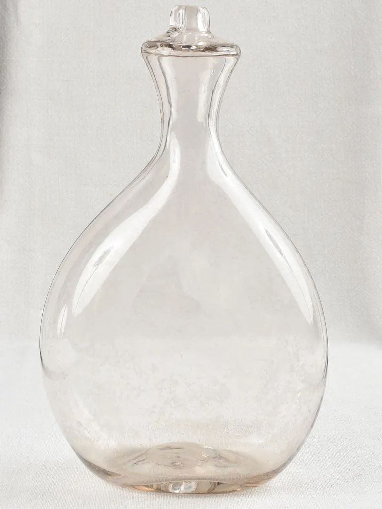 Large lambs milk bottle with clear glass 12¼"