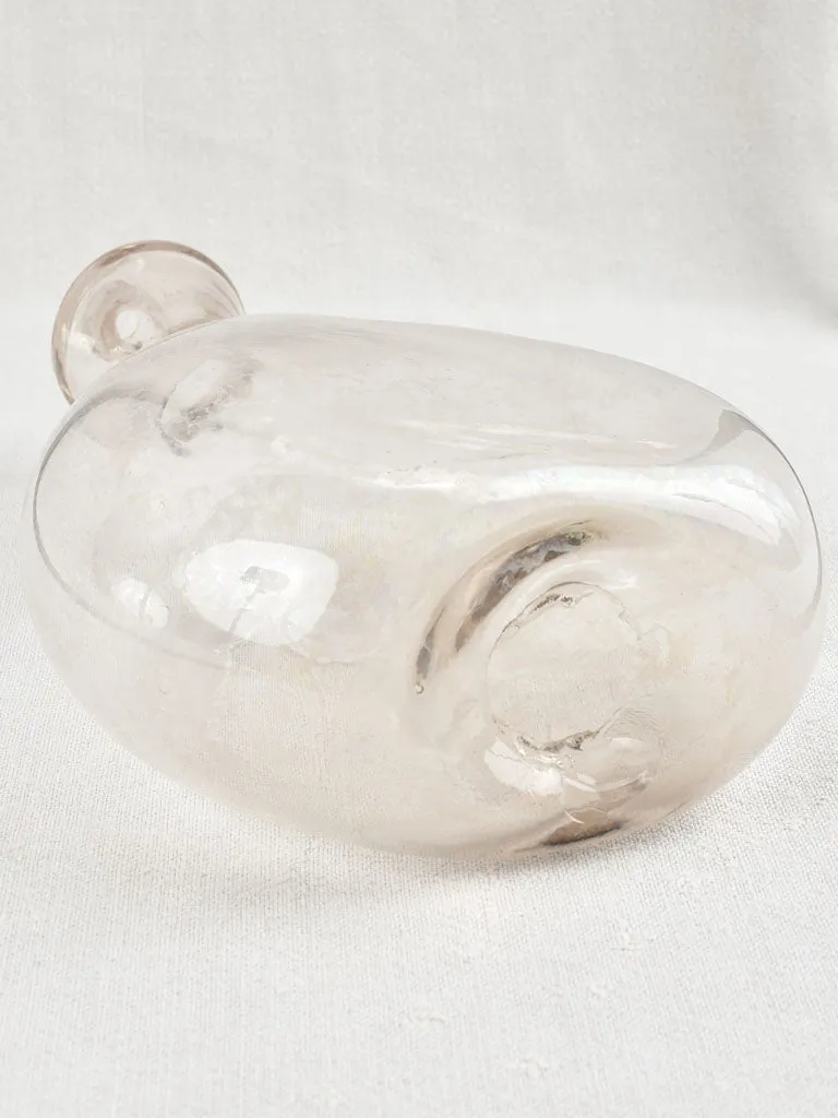 Large lambs milk bottle with clear glass 12¼"