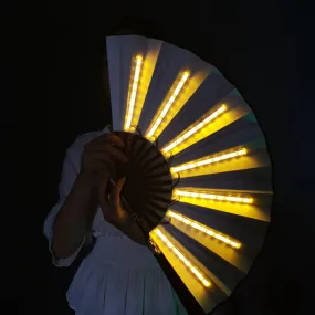 Large Yellow LED Hand Fan