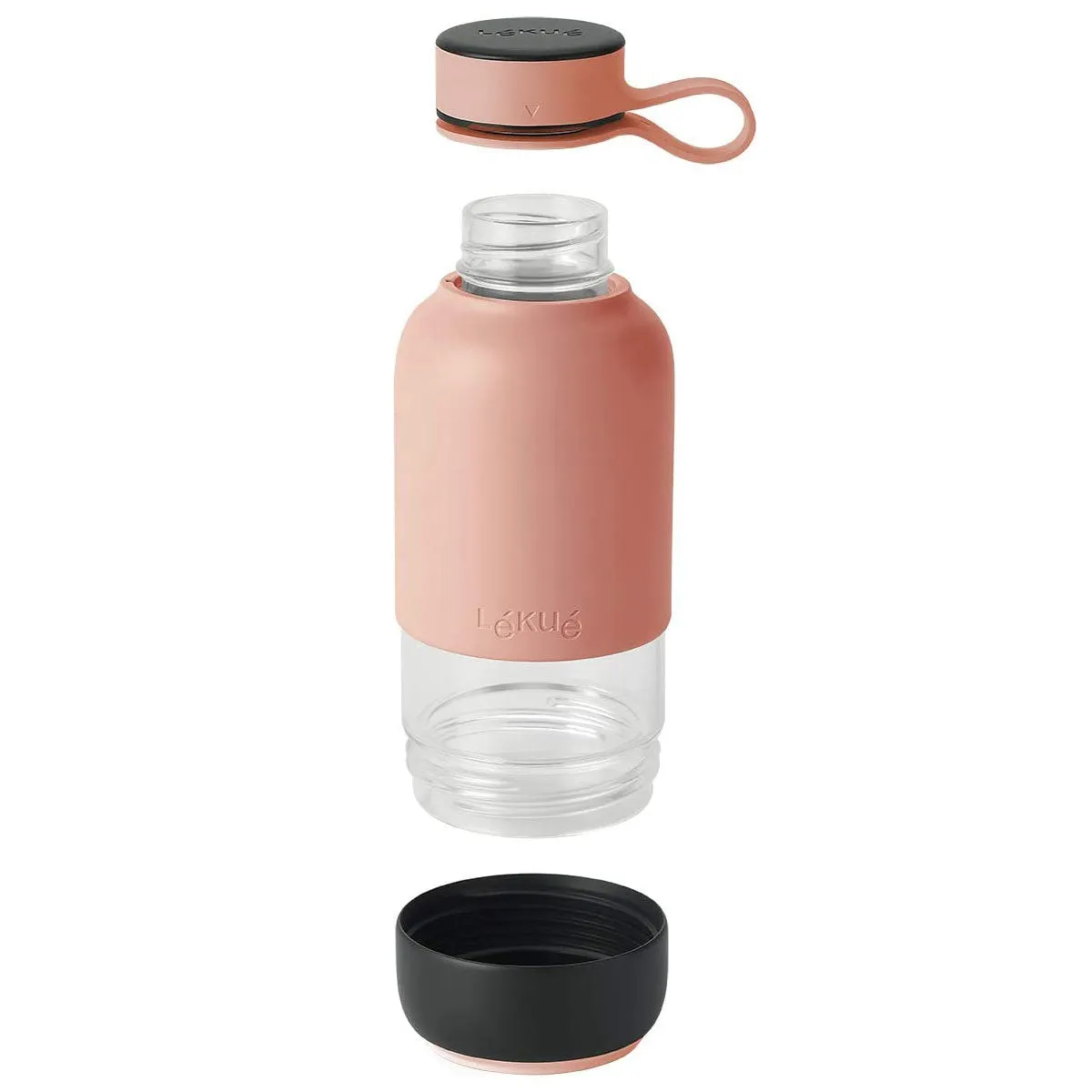 Lekue Bottle To Go reusable water bottle, 20 ounce, Coral