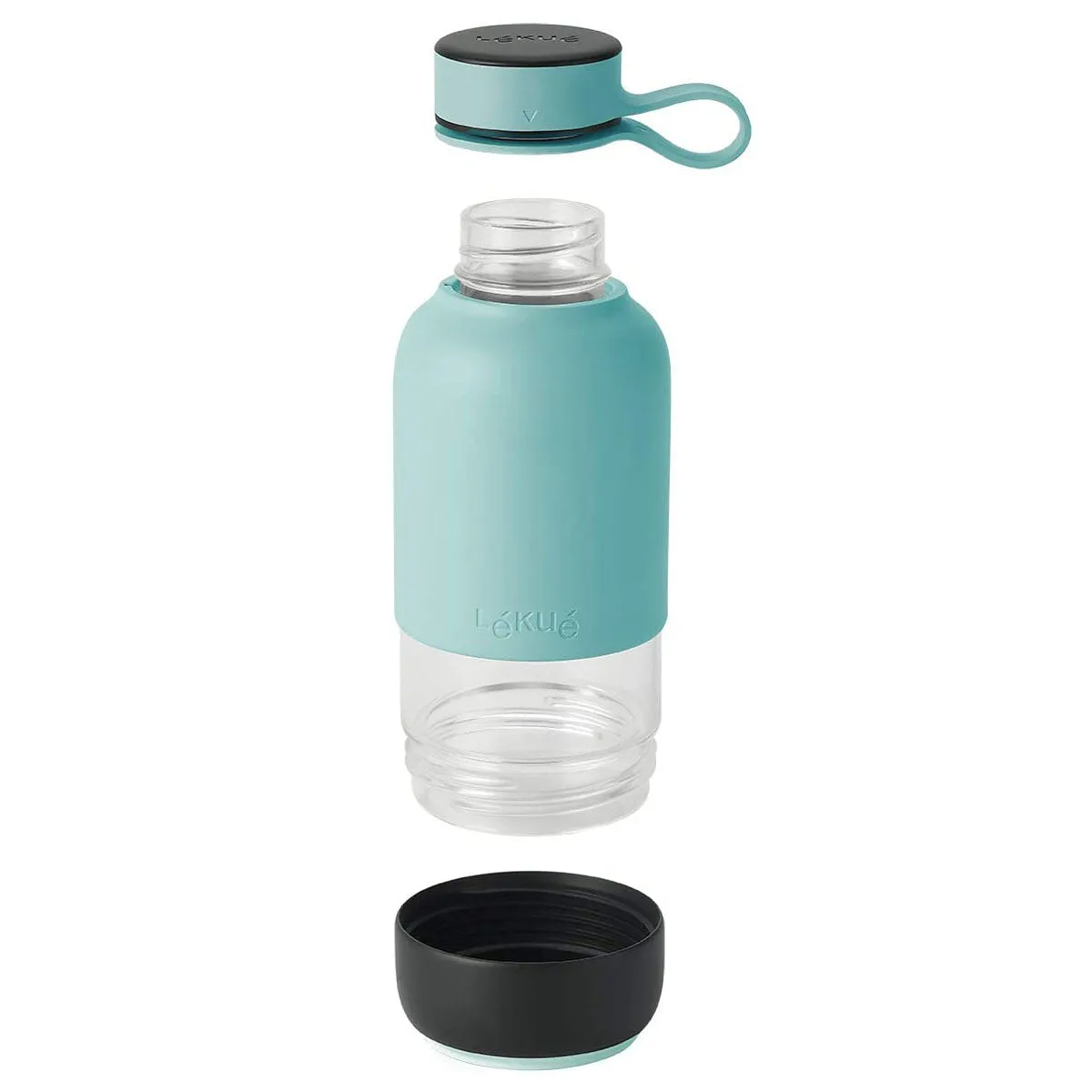 Lekue Bottle To Go reusable water bottle, 20 ounce, Turquoise