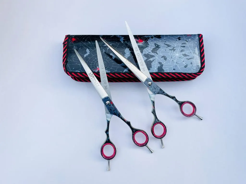 Loyalty Pet Products “Red Widow” 2 pc Shear Set With Matching Shear Case   Gift