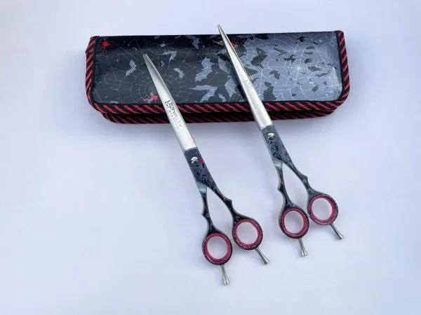 Loyalty Pet Products “Red Widow” 2 pc Shear Set With Matching Shear Case   Gift