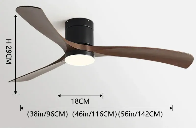 Lux Comfort Low Profile Ceiling Fan with Light