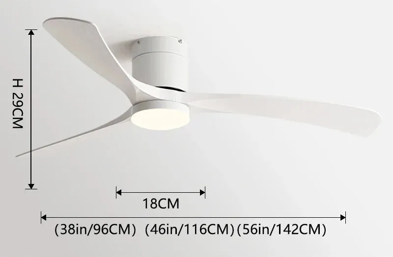 Lux Comfort Low Profile Ceiling Fan with Light