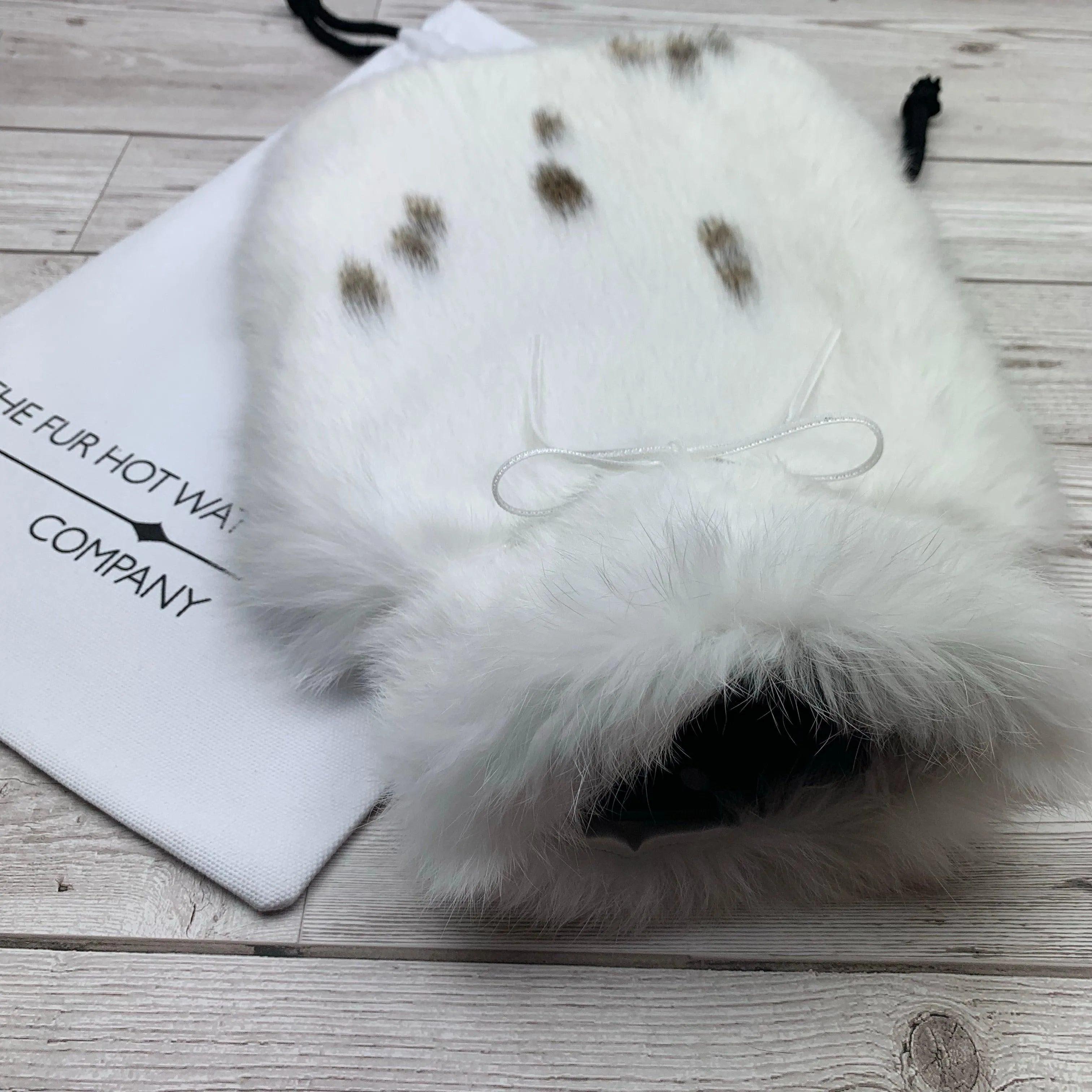 Luxury Rabbit Fur Hot Water Bottle | Ethically sourced by product fur - Large - #218