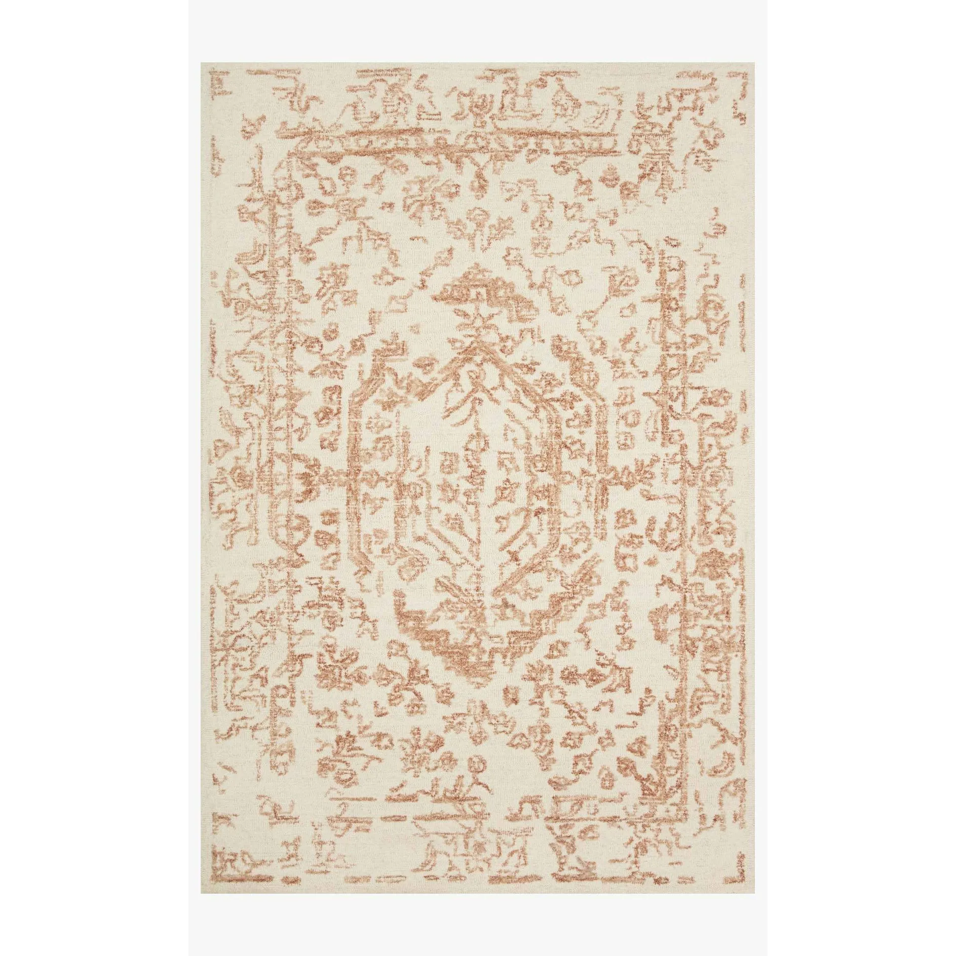 Magnolia Home Annie White/Rust Rug