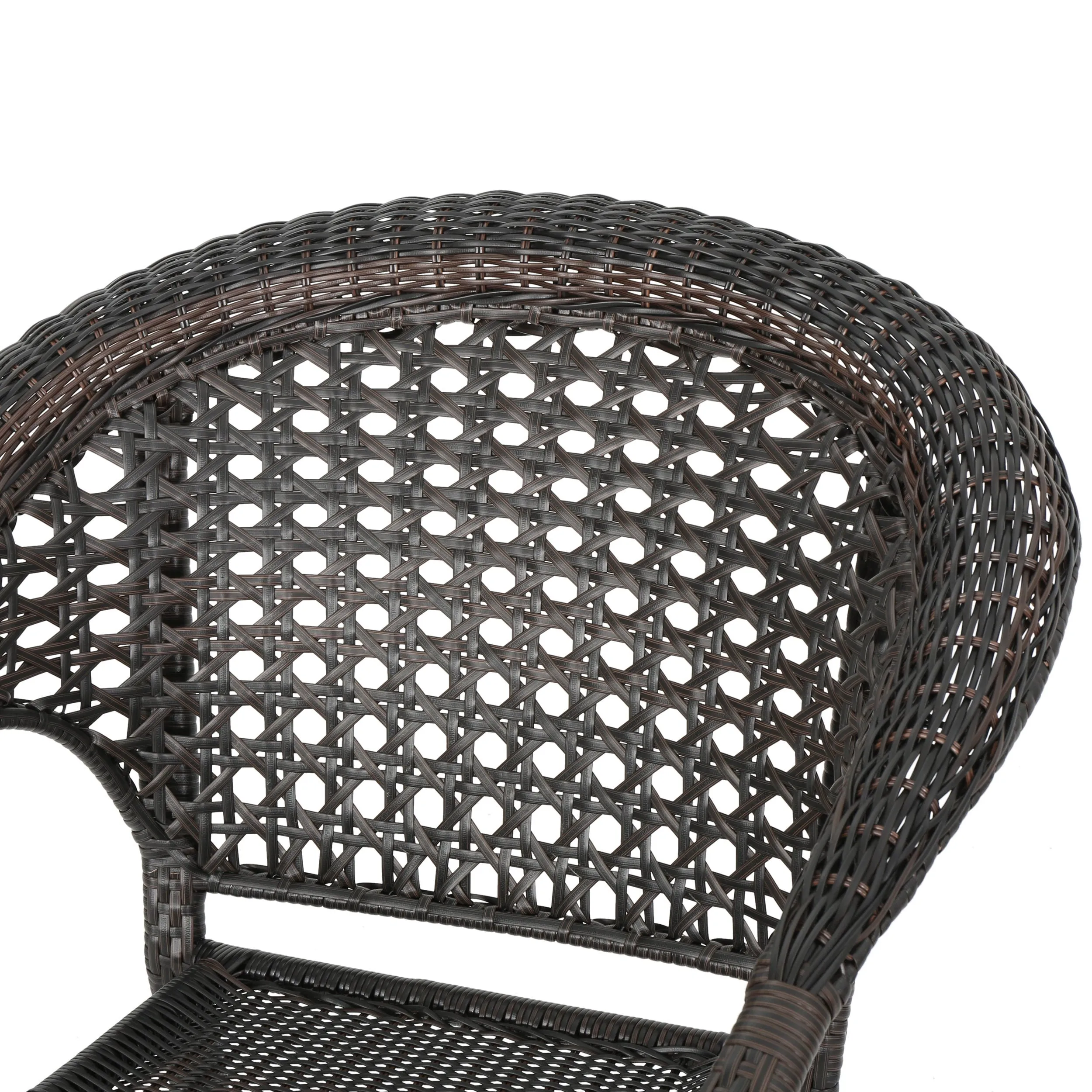 Malibu Brown 3pc Wicker Bistro Set