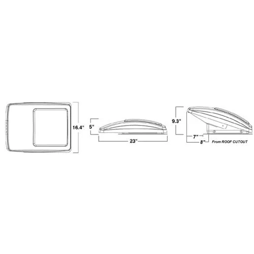 MAXX Fan 00-06200K 12v Fan with 12" Blade and Manual Opening Vent