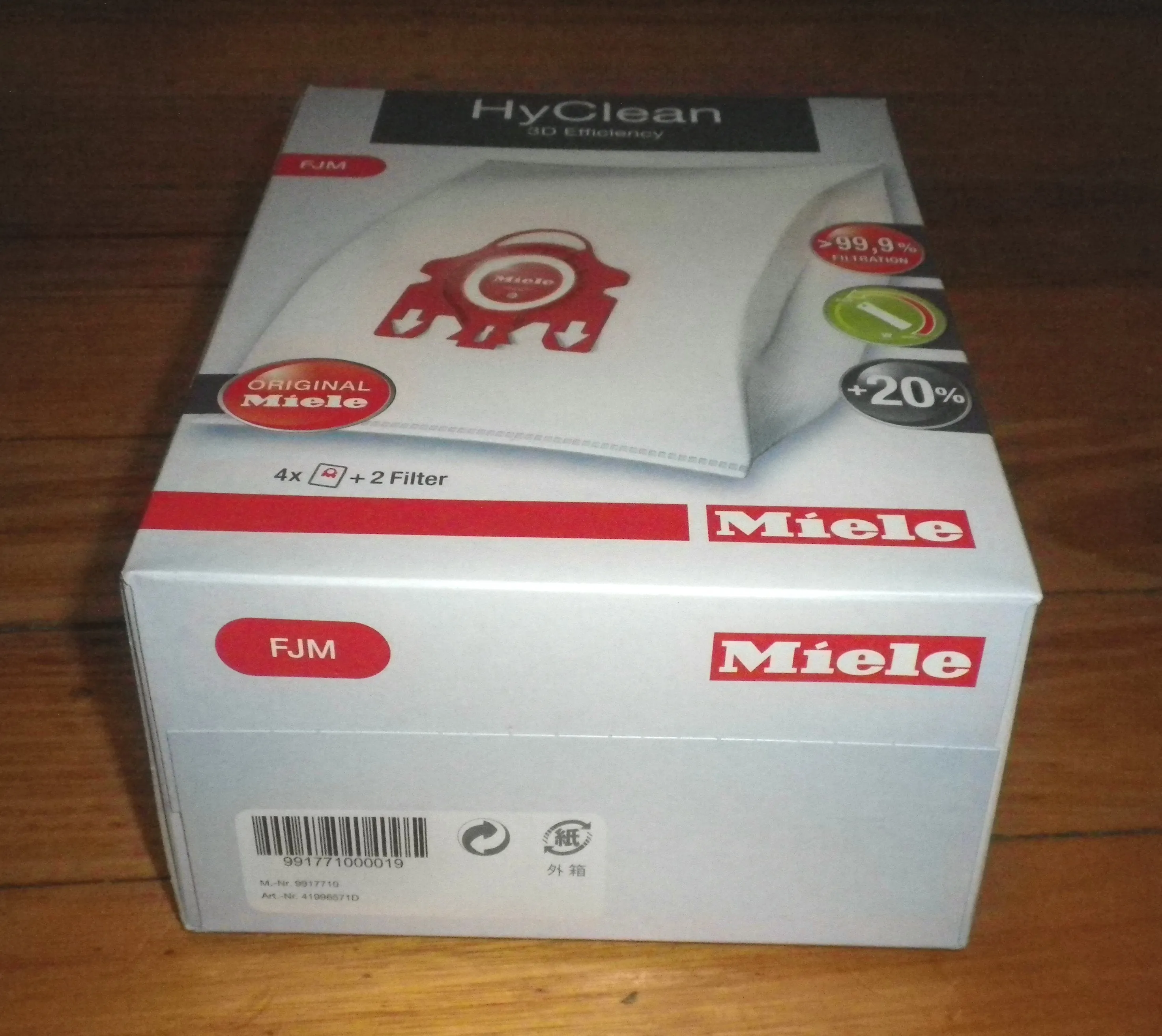 Miele Genuine HyClean High Filtration Synthetic Vacuum Cleaner Bags - Part # FJM