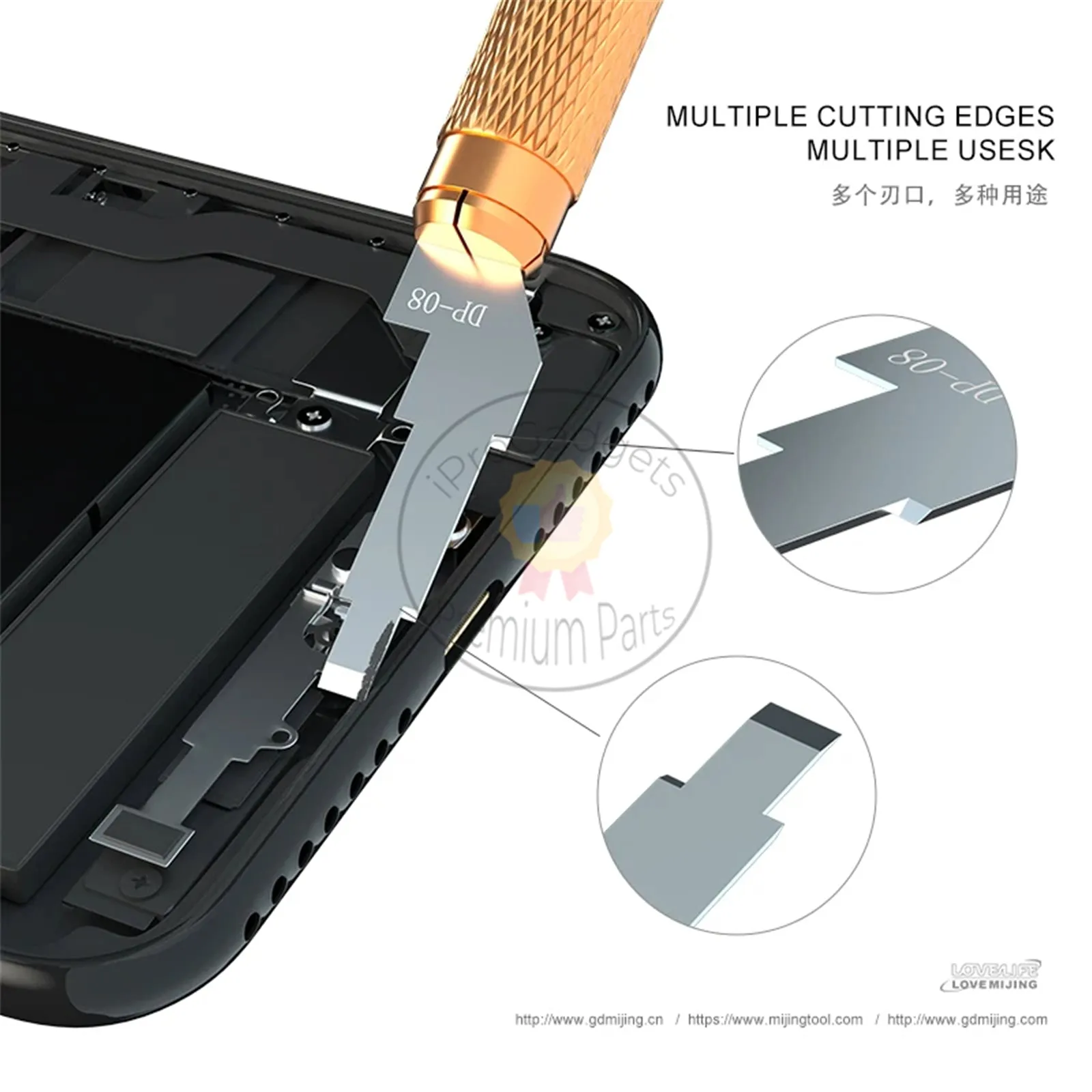 MIJING DP-08 DP-18 DP-19 Manual Polishing of Screen Bracket Blades Disassembly Blade