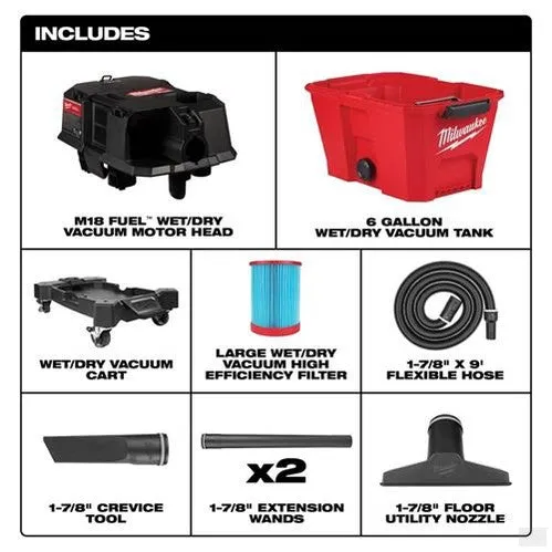 MILWAUKEE M18 FUEL Wet/Dry Vacuums 0910-20