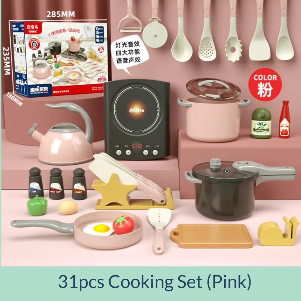 MsGiggles Cooking Toy Pretend Play for Kids Birthday Gift Set