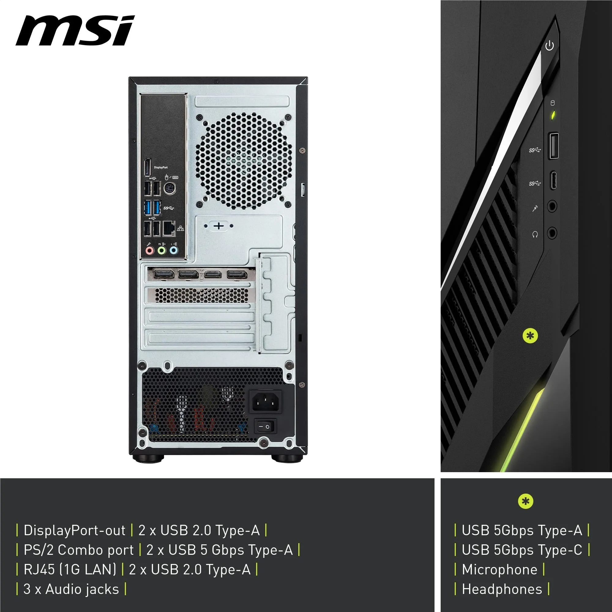 MSI MAG Infinite E1 14NTA5-005AU Gaming Desktop (14th Gen Intel i5)[GeForce RTX 3050]